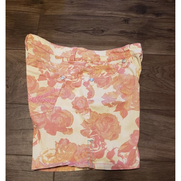 Nine West Vintage America Orange Floral Women's Shorts Sz 4/27 - Picture 1 of 6